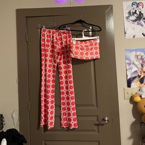 Live and let pants and crop top set